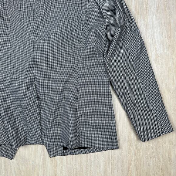Nine West Microcheck Double Breasted Career Classic Workwear Blazer Jacket Large - Picture 14 of 15